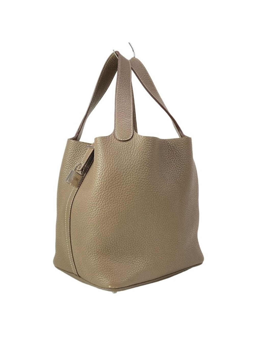 Hermes Handbag Picotin Lock MM Etoupe Silver